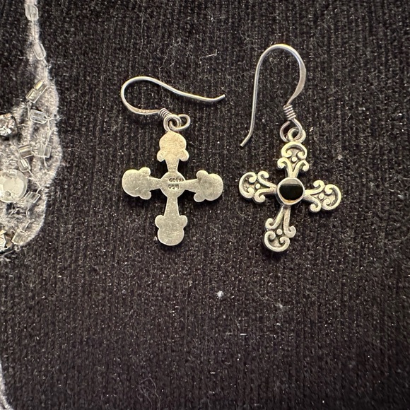 Vintage Sterling Silver BOMA designer earrings - Picture 2 of 3